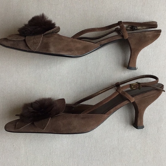 J.Renee Women’s Brown Suede Heeled Strap Pumps - Kiev - 8.5M - Picture 5 of 6